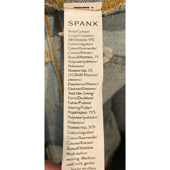 Spanx Jeans Ankle Straight Medium Wash Size Small Petite SP - Picture 5 of 5